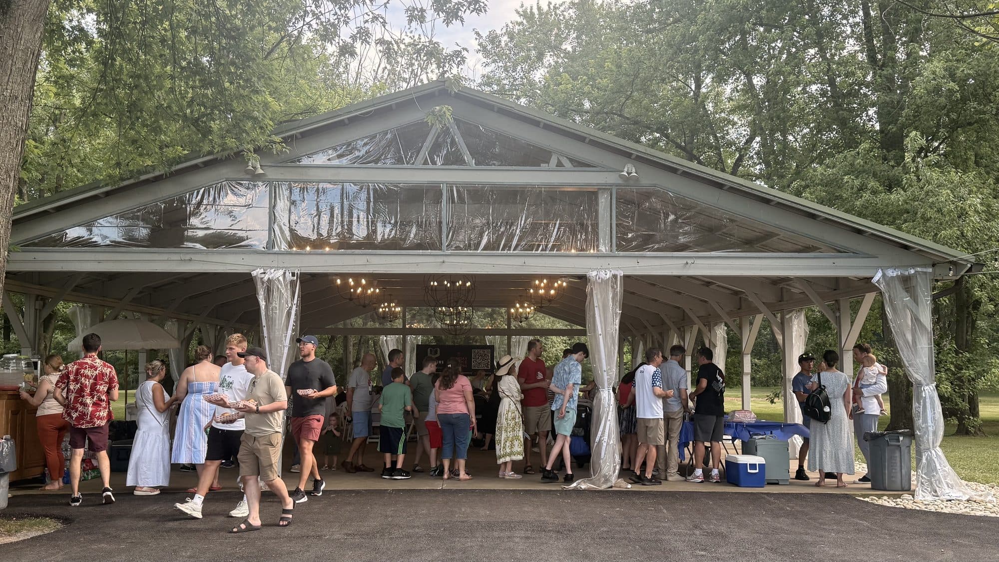 The park shelter where the church gathers