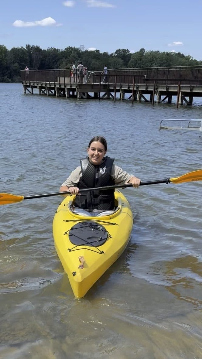 Kayaking on the lake